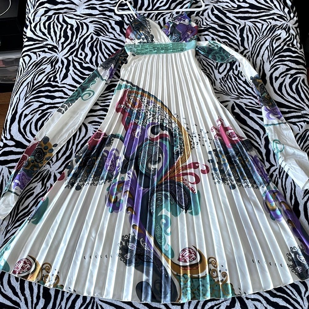 Elegant Multicolor Maxi Dress